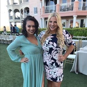 Eliza J short sleeved floral dress